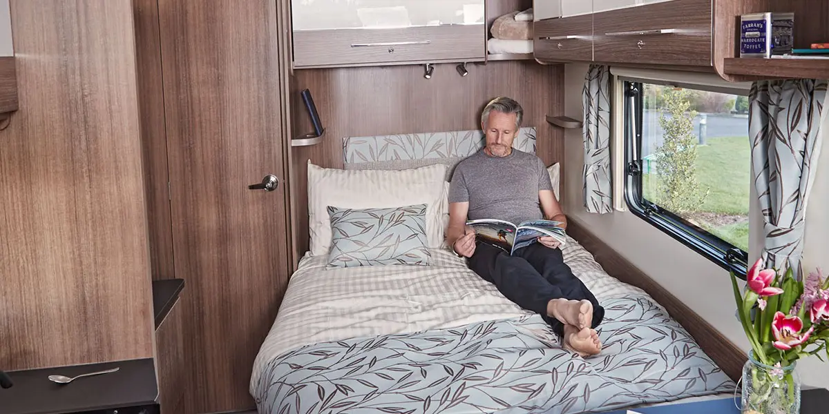 Advance 76-4 bedroom with bespoke motorhome bedding set to co-ordinate with soft furnishings (cost option)