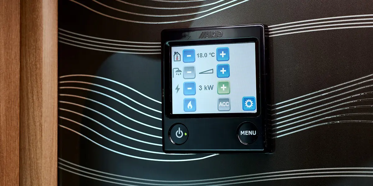 Alde touch screen user-friendly control panel (all models)