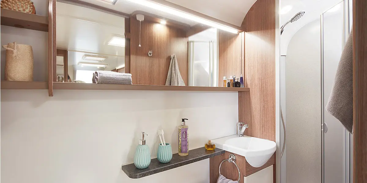 Brindisi - Pegasus Grande Brindisi bathroom with full width backlit washroom mirror