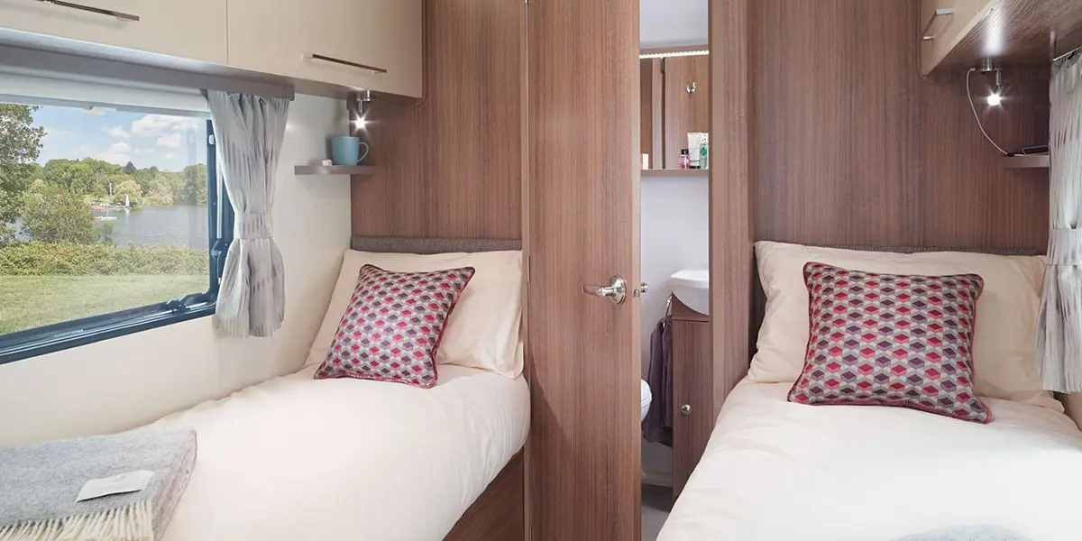 Phoenix 642 bedroom with with bespoke caravan bedding set to co-ordinate with caravan soft furnishings (cost option)