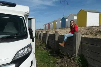 Teenager sitting on the fence next to Bailey Autograph