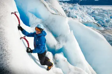Andy Torbet climbing a glacier