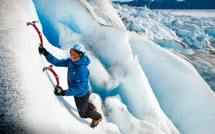 Andy Torbet climbing a glacier