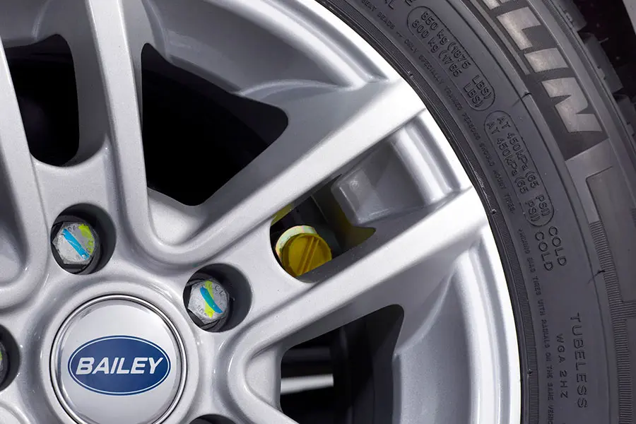 14” Alloy wheels fitted with premium brand tyres and anti-tamper WSL Safety Bolts