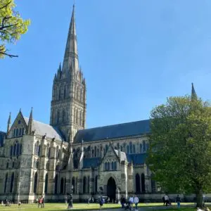 Salisbury Cathedral on a sunny day