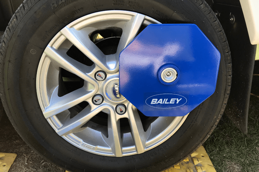 thumbnail image 2 of Bailey Motorhome Alloy Wheel Centre Caps Decals Badge – 55mm Silver/Blue – Set Of 4, UK Made 2 of 5
