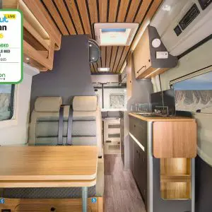 Interior view of the Bailey Endurance E65 campervan