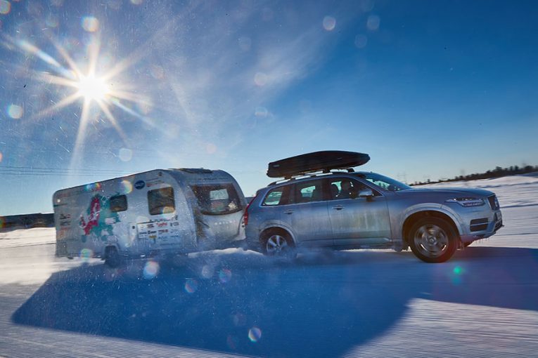 Bailey caravan on the Arctic Adventure
