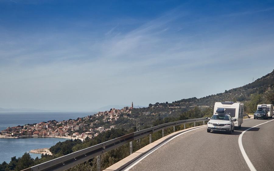 Caravan on the way to Dubrovnik