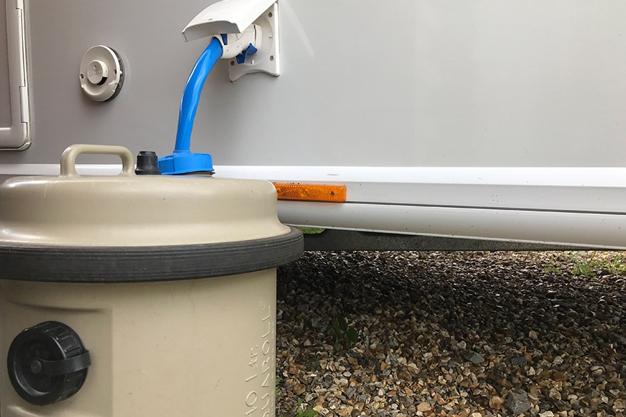Connect fresh water to the caravan