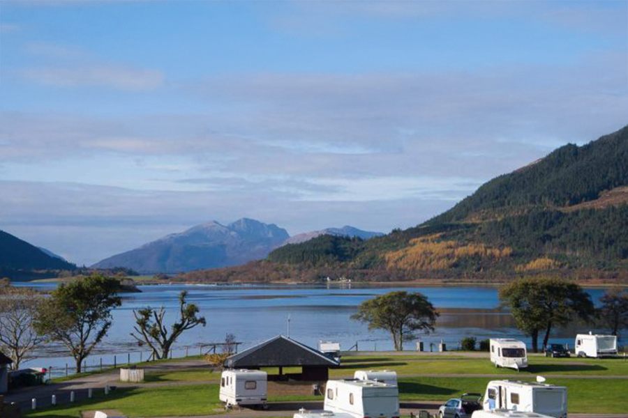 Invercoe campsite Courtesy of: https://www.invercoe.co.uk/touring-camping-in-glencoe/