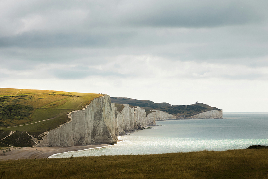 The White Cliffs of the Sussex coastline. Photo by Laura Lezman on Unsplash