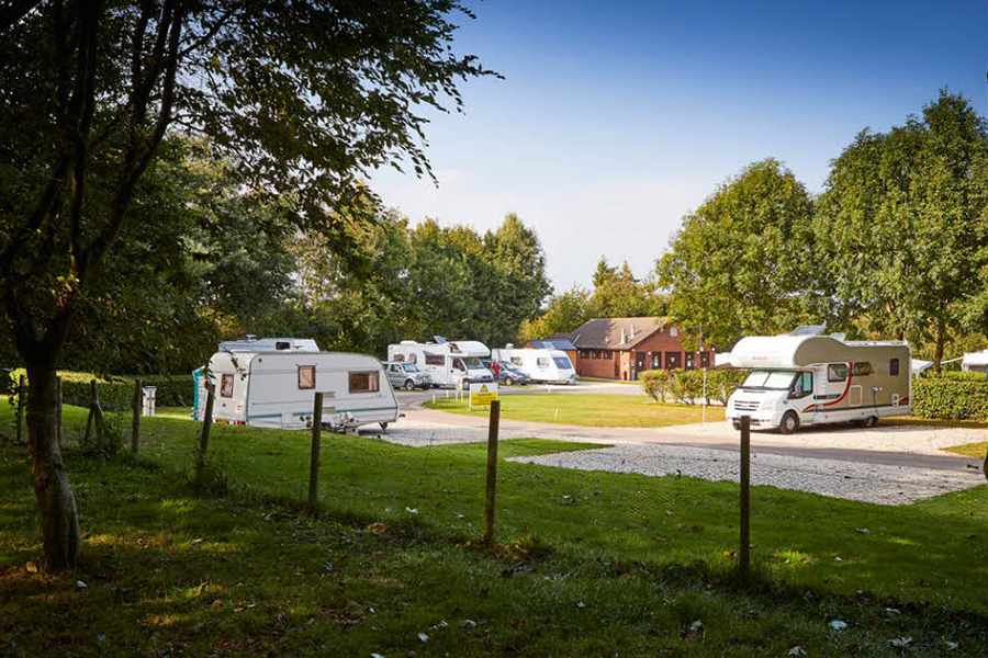 A view over Black Horse Farm campsite. Image courtesy of the Caravan & Motorhome Club.