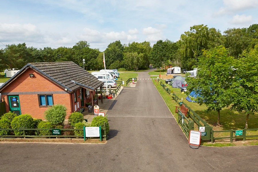 A view of Woodhall Spa campsite. Image courtesy of the Camping & Caravanning Club.