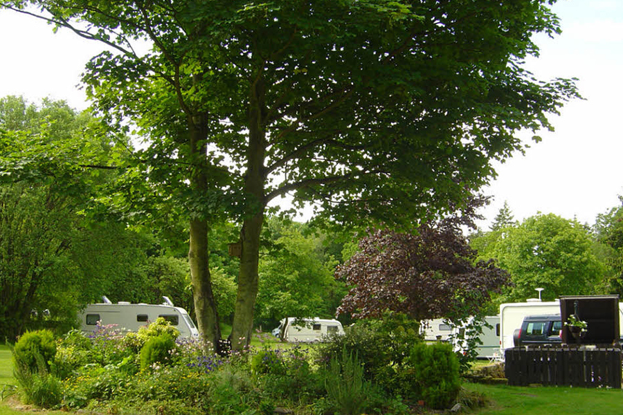 Englethwaite Hall Caravan Club Site. Image courtesy of The Caravan and Motorhome Club.