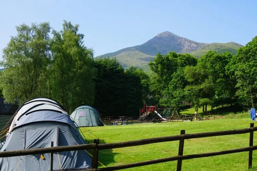 Overlooking Beddgelert Campsite. Image courtesy of: Beddgelert Campsite