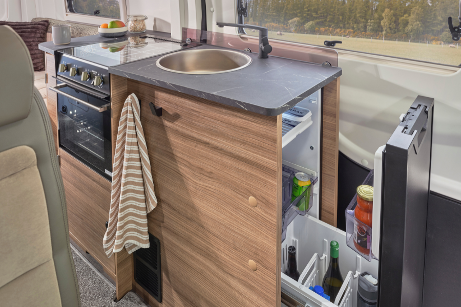 82L pull out drawer style fridge on the new Endeavour B68